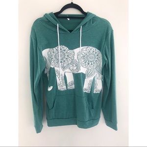 Green Elephant Hoodie